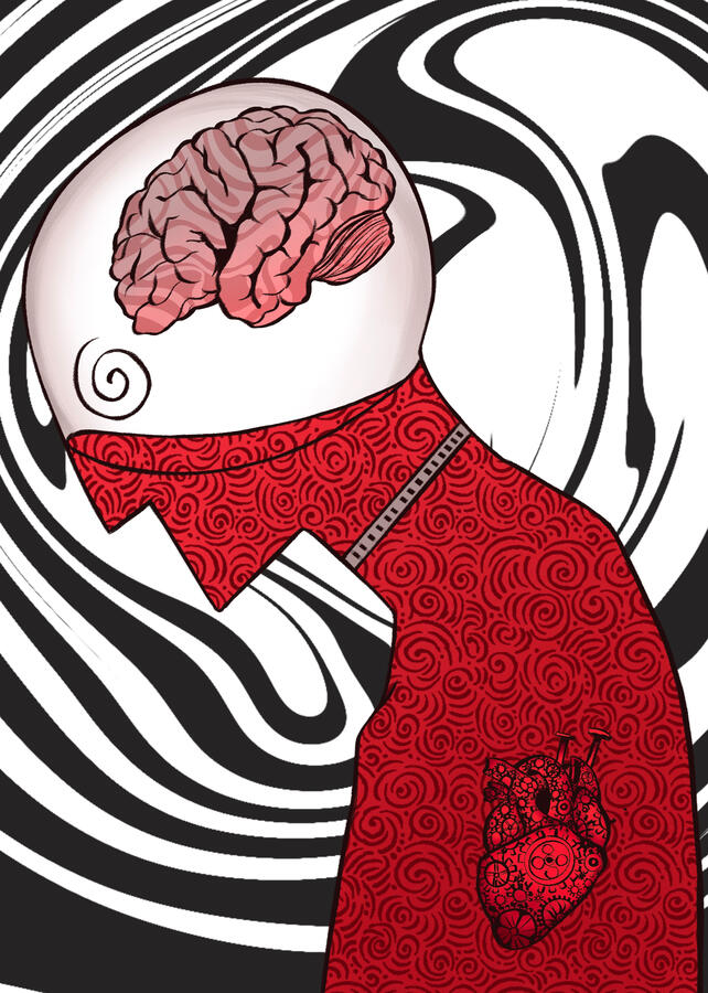 Metaphor Illustration for Article - Blood flow not reaching the brain correlation to Dementia